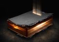 An illustration of a glowing Bible. Shutterstock.