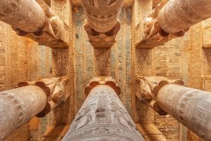 Columns of an Ancient Egyptian Temple. Shutterstock.
