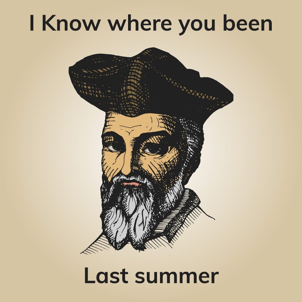 I know where you been last summer--Nostradamus meme. Shutterstock.