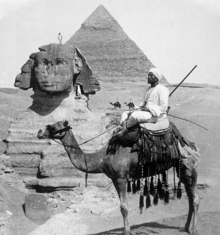 The Great Pyramid and the Sphinx, 1896. Shutterstock.