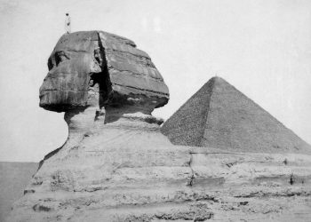 The Great Pyramid and the Sphinx, photograph by C. Zangaki ca. 1880. Shutterstock.
