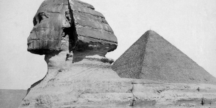 The Great Pyramid and the Sphinx, photograph by C. Zangaki ca. 1880. Shutterstock.