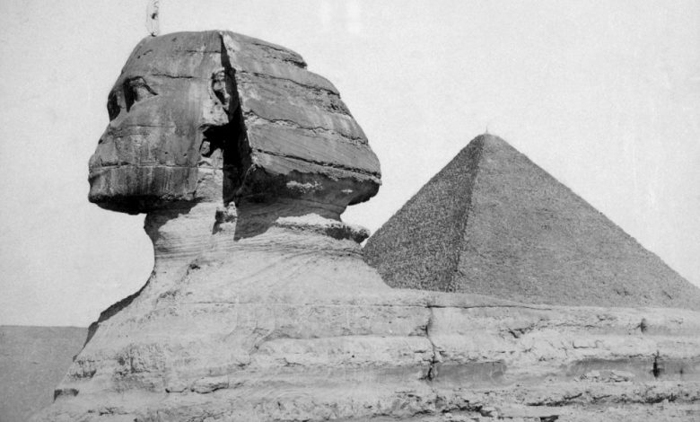 The Great Pyramid and the Sphinx, photograph by C. Zangaki ca. 1880. Shutterstock.