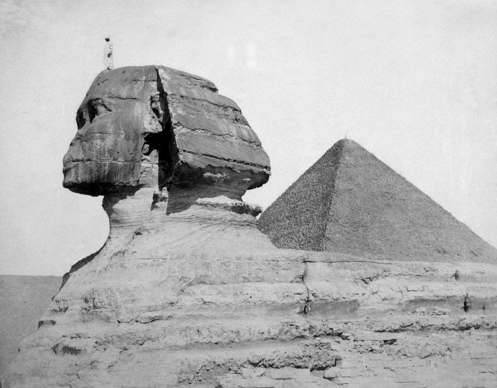 The Great Pyramid and the Sphinx, photograph by C. Zangaki ca. 1880. Shutterstock.