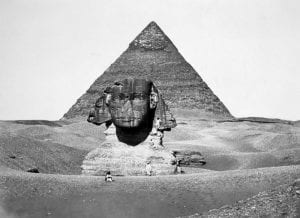 The Pyramid of Cheops and the Sphinx, photograph by Antoine Beato ca. 1880. Shutterstock.