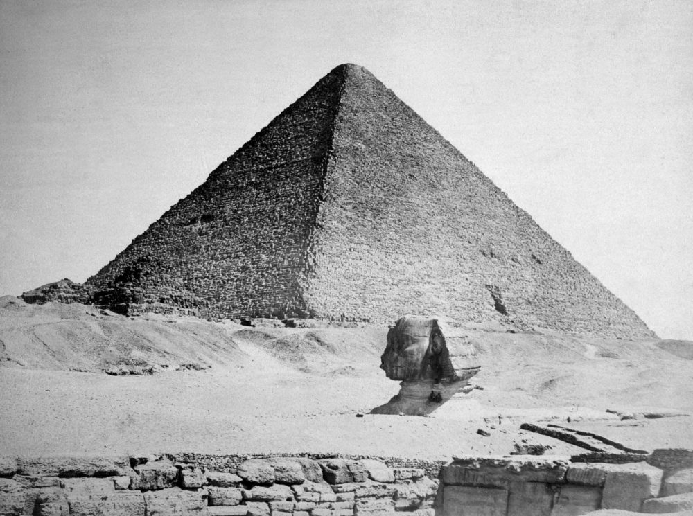 The Pyramid of Cheops and the Sphinx, photograph by Antoine Beato ca. 1880. Shutterstock.