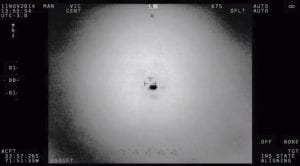 IR view of a UFO filmed by the Chilean Navy.