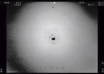 IR view of a UFO filmed by the Chilean Navy.