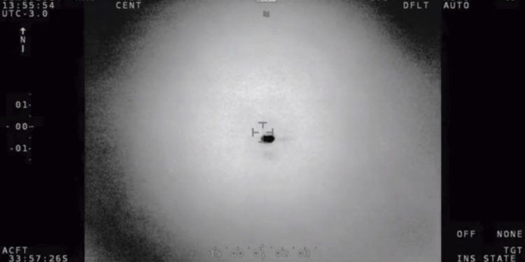 IR view of a UFO filmed by the Chilean Navy.