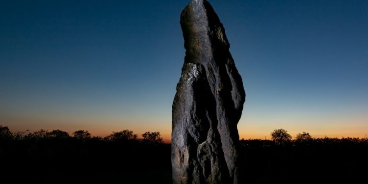 A Standing Stone at Night. Shutterstock.