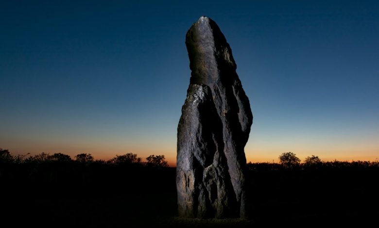 A Standing Stone at Night. Shutterstock.