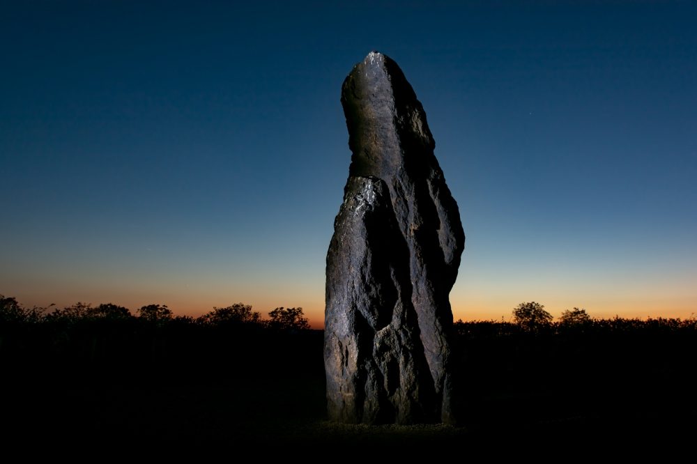 A Standing Stone at Night. Shutterstock.