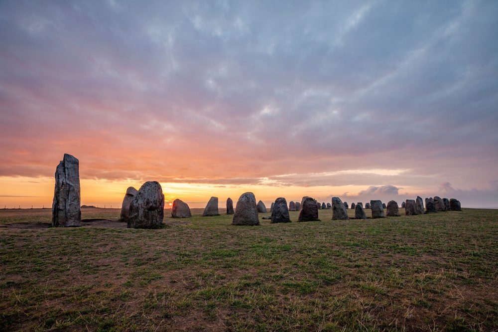 Ales Stenar Standing Stones in Sweden. Shutterstock.