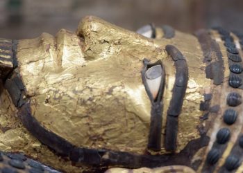 Ancient Egyptian wood painted sarcophagus. Shutterstock.