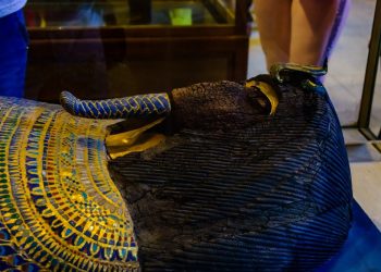 An ancient sarcophagus in Museum of Egyptian Antiquities. Shutterstock.