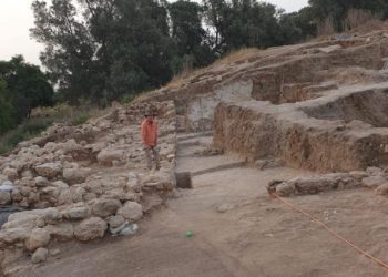 The Archaeological remains of Gath, a city home to cyclopean structures, thought to have been the hometown of Goliath. Image Credit: Prof. Aren Maeir, Tell es-Safi Archaeological Project, Bar-Ilan University.