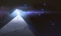 Pyramid and lightning. Shutterstock.