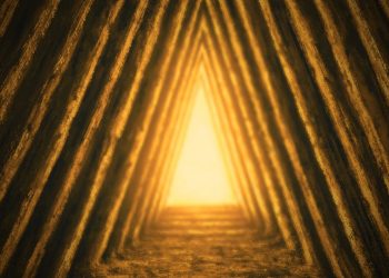 Pyramid inside a pyramid inside another pyramid. Shutterstock.