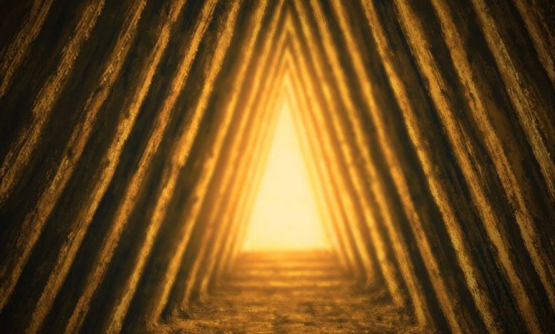Pyramid inside a pyramid inside another pyramid. Shutterstock.