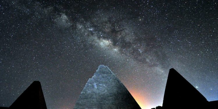 Pyramids in the desert, Sudan.