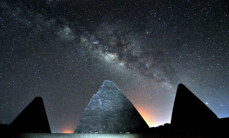 Pyramids in the desert, Sudan.
