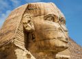 A stunning view of the head of the Great Sphinx. Shutterstock.