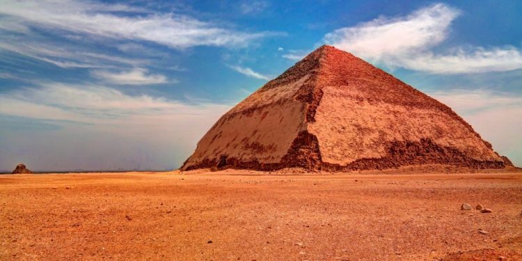 The Bent Pyramid of Ancient Egypt. Shutterstock.