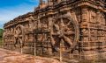 An image of the design motifs of the Konark Sun Temple. The temple is designed as a chariot consisting of 24 such wheels. Shutterstock.