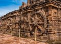 An image of the design motifs of the Konark Sun Temple. The temple is designed as a chariot consisting of 24 such wheels. Shutterstock.