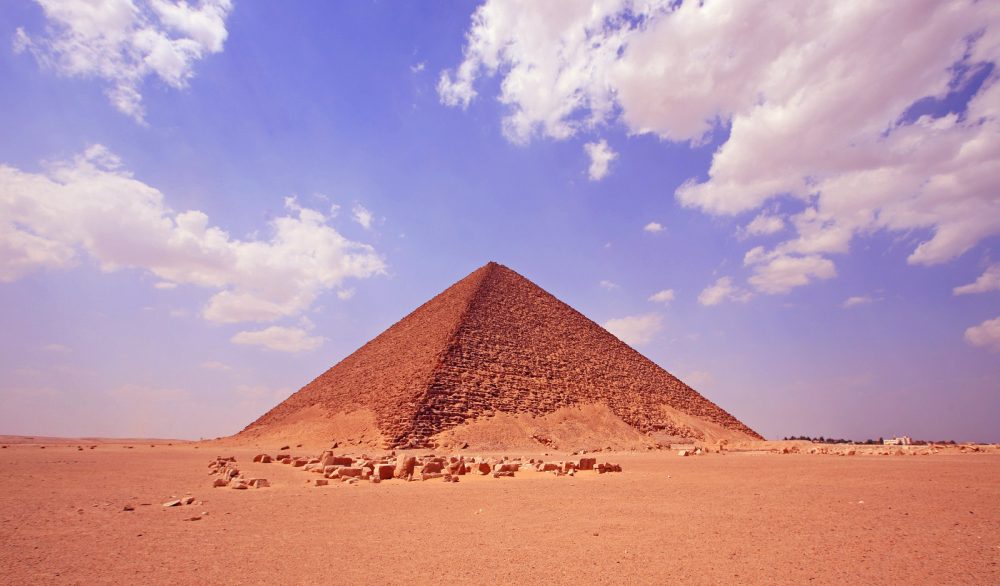 The ancient Red Pyramid of Dahshur. Shutterstock.