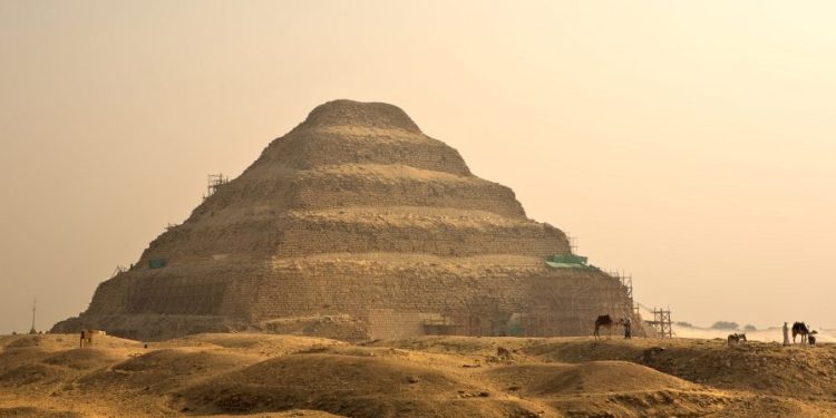 A stunning view of the The Step Pyramid of Djoser in Saqqara. Shutterstock.