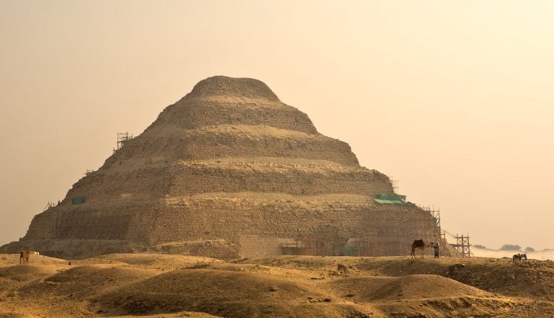 A stunning view of the The Step Pyramid of Djoser in Saqqara. Shutterstock.
