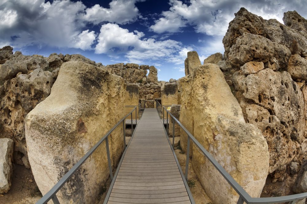 The ruins of the Ggantija temple. Shutterstock.