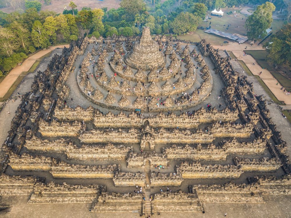  Borobudur Temple Aerial View 