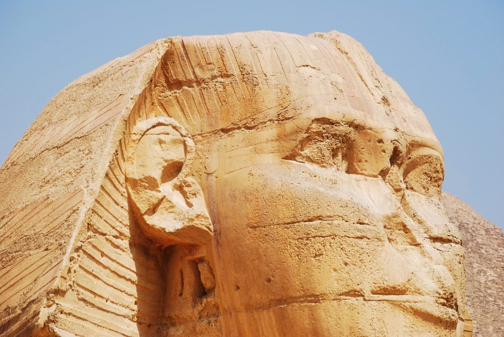 The face of the Great Sphinx of Giza. Shutterstock.