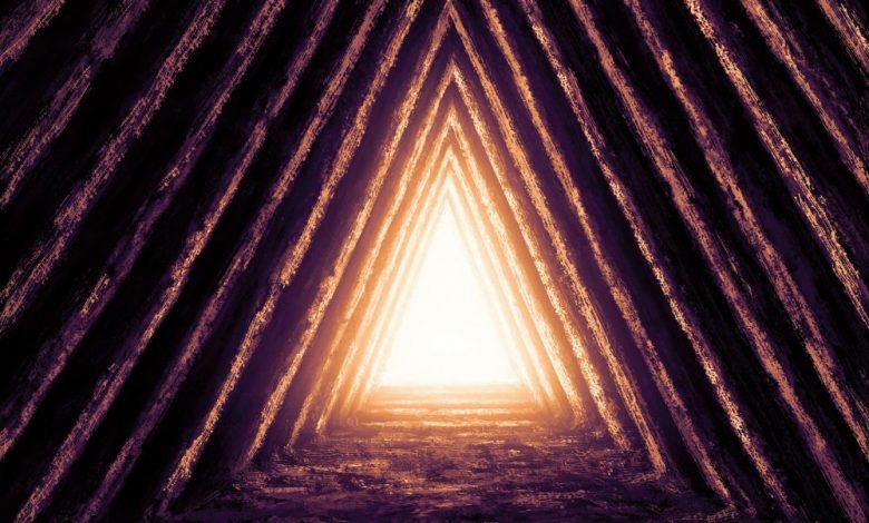 Artists illustration of a pyramid shape. Shutterstock.