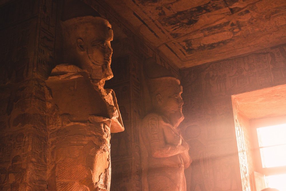 Interior of the Great Temple of Abu Simbel. Shutterstock.