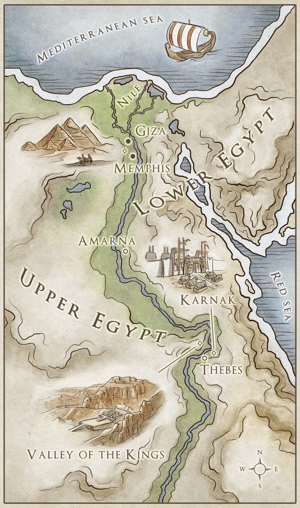 A map of ancient Egypt. Shutterstock.
