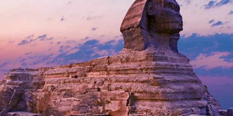 A side-view of the Great Sphinx at Giza. Shutterstock.