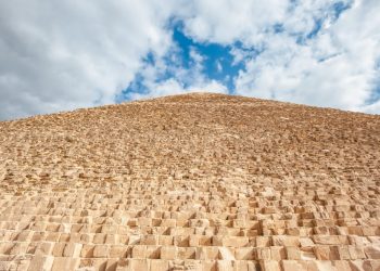 The immense size of the Great Pyramid of Giza. Shutterstock.