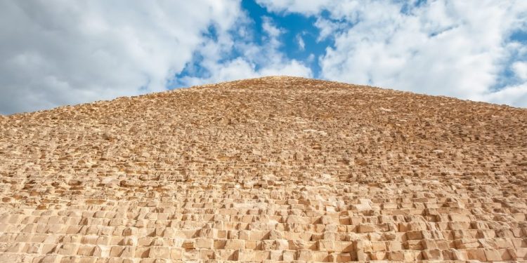 The immense size of the Great Pyramid of Giza. Shutterstock.