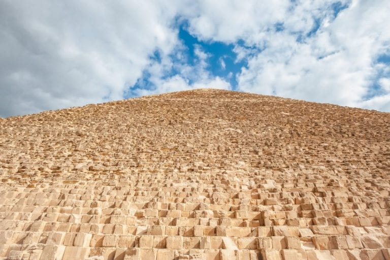 The immense size of the Great Pyramid of Giza. Shutterstock.