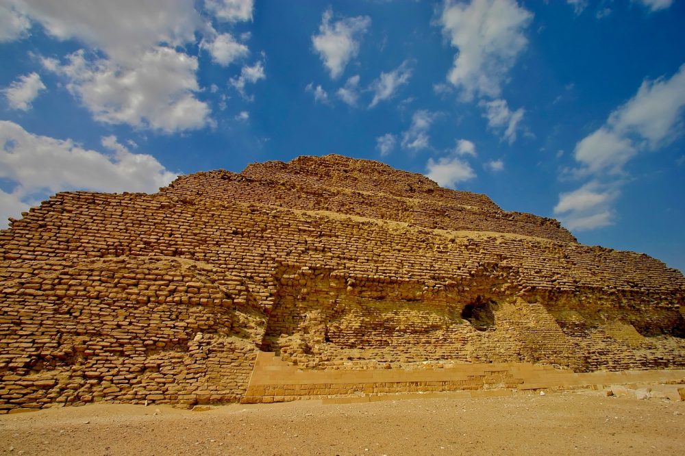 The towering size of Djoser's pyramid is seen in this image. Shutterstock.