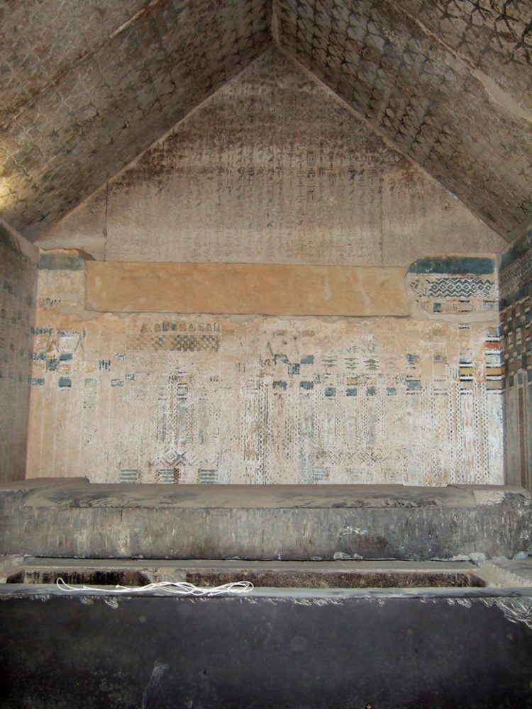 The burial chamber of King Unas featuring the famous pyramid texts. Image Credit: Wikimedia Commons / CC BY 2.0.
