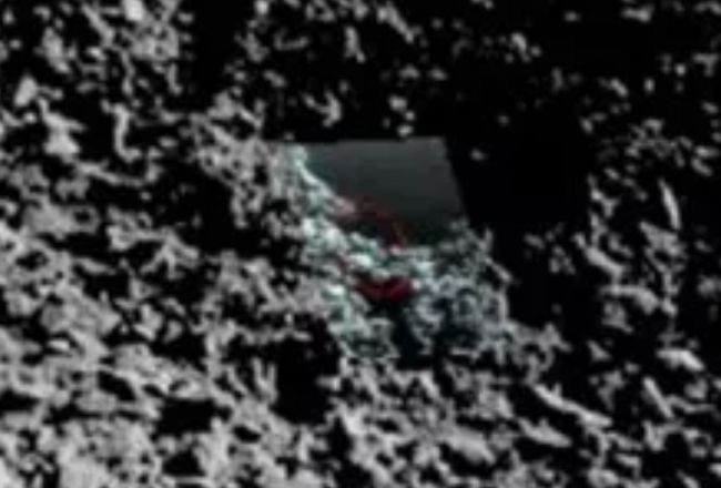 A cropped close-up image of the mysterious gel-like material on the far side of the moon. Image Credit: China Lunar Exploration Project.