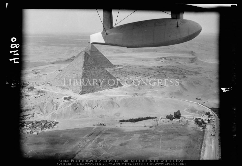 Library of Congress - Matson Photograph Collection. Aerial view of the Giza Pyramids. Image Credit: Flickr.