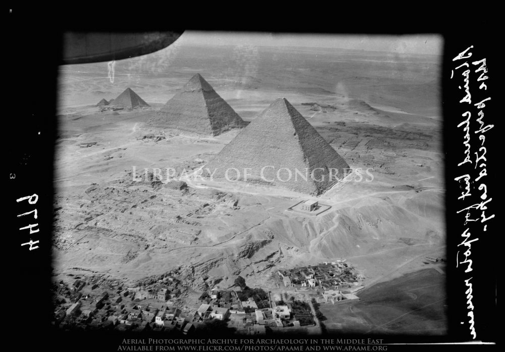 Rare Aerial view of the pyramids of Giza taken in 1932. Library of Congress - Matson Photograph Collection. Image Credit: Flickr.