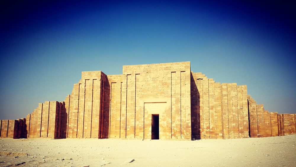 Djoser's wall pyramid complex enclosure. Shutterstock.