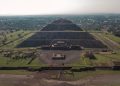 An aerial view of the pyramid at Teotihuacan. Shutterstock.
