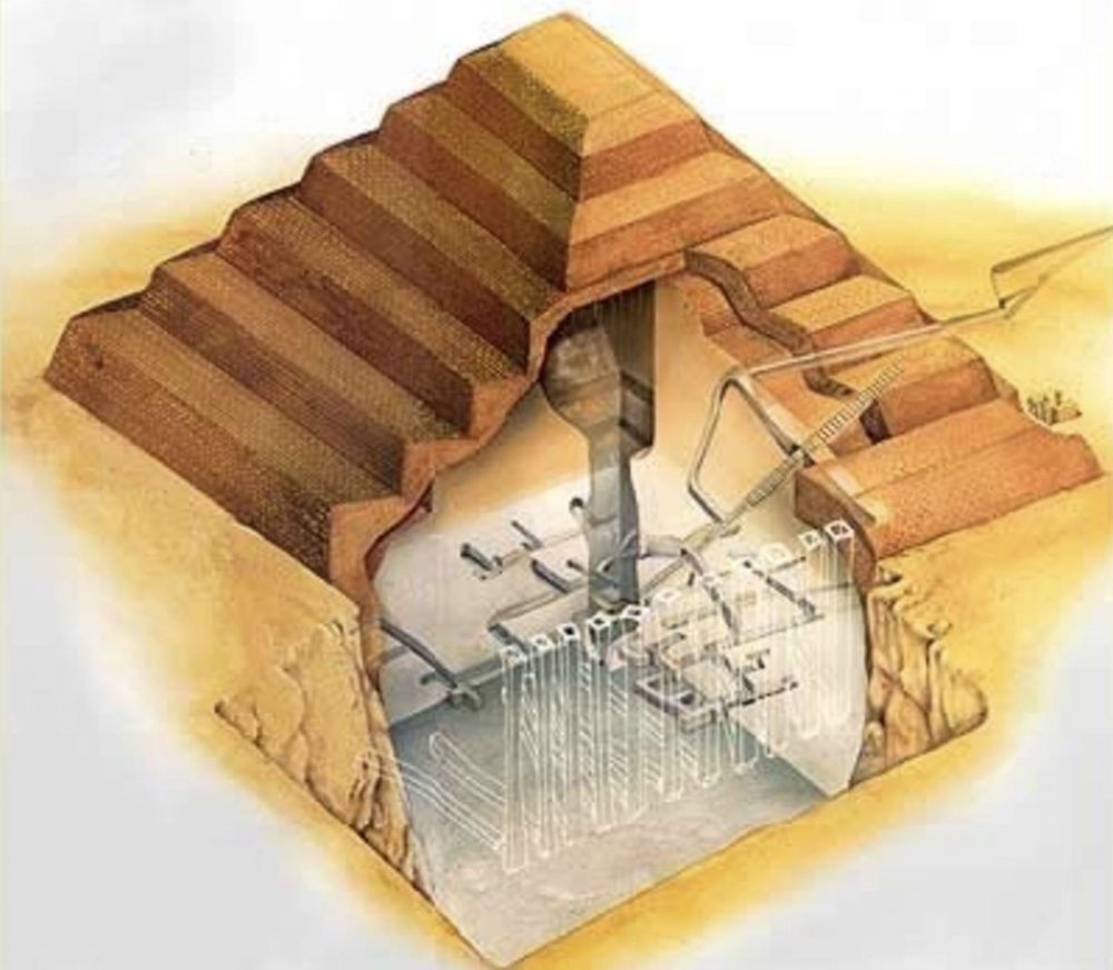 Underground Chambers beneath the Step Pyramid. Image Credit: Pinterest.